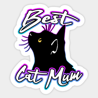 Best Cat Mum Cute Cat Sticker